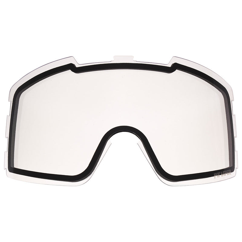 Clear / Large | full_frontal.JPG | Front view of The Backslap Goggle Lens with clear / Large lens on white background