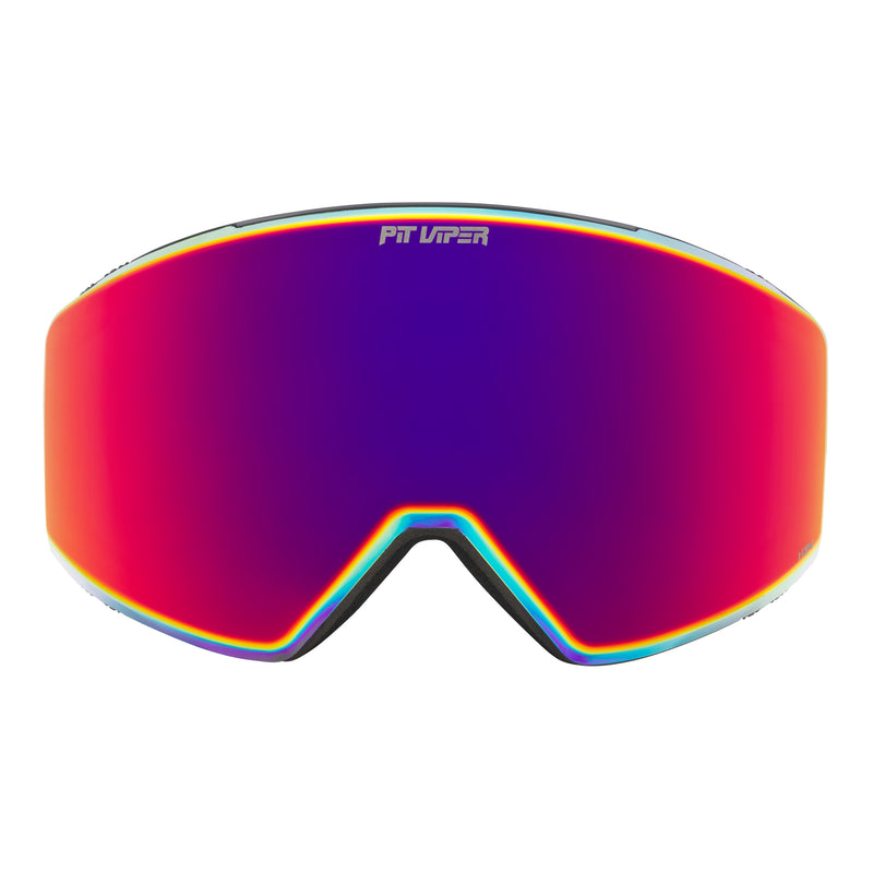Front view of The Exec BN5000 Goggle with red lens on white background