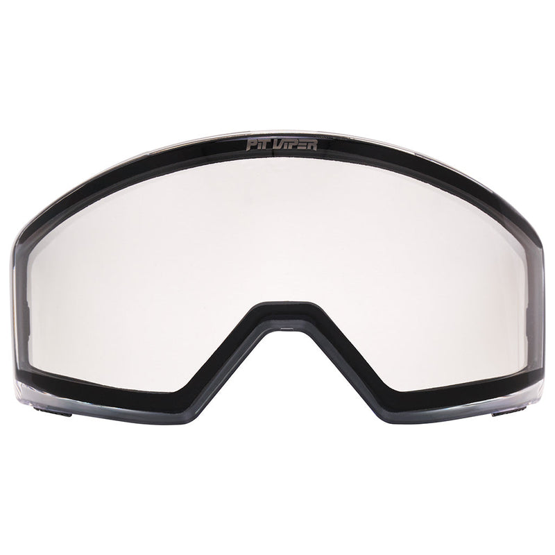 Clear | full_frontal.JPG | Front view of The BN5000 Goggle Lens with clear lens on white background