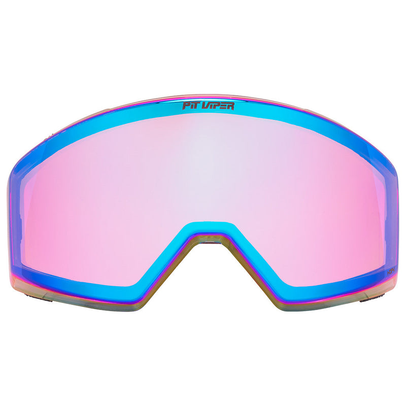 Climax | full_frontal.JPG | Front view of The BN5000 Goggle Lens with pink lens on white background