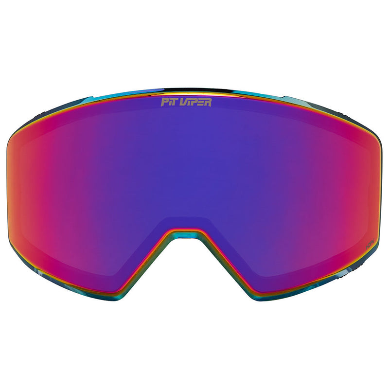 HDPV Pink-Purple | full_frontal.JPG | Front view of The BN5000 Goggle Lens with a sunset lens  on white background.  