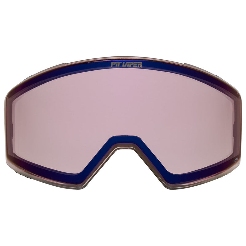 HDPV Photochromic Purple | full_frontal.JPG | Front view of The BN5000 Goggle Lens with a photochromic purple lens on white background