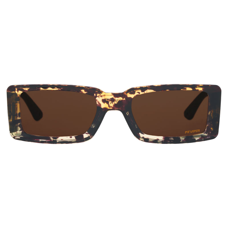 / Brown | full_frontal.JPG | The Desert Tortoise Low Bones, square style sunglasses from Pit Viper