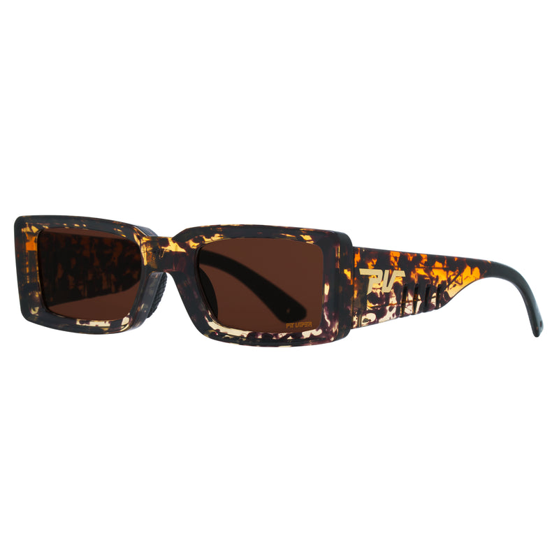 / Brown | side_view.JPG | The Desert Tortoise Low Bones, square style sunglasses from Pit Viper