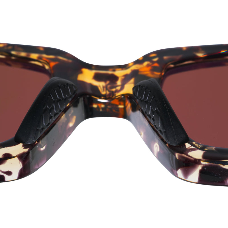 / Brown | gotcha_nose.JPG | The Desert Tortoise Low Bones, square style sunglasses from Pit Viper