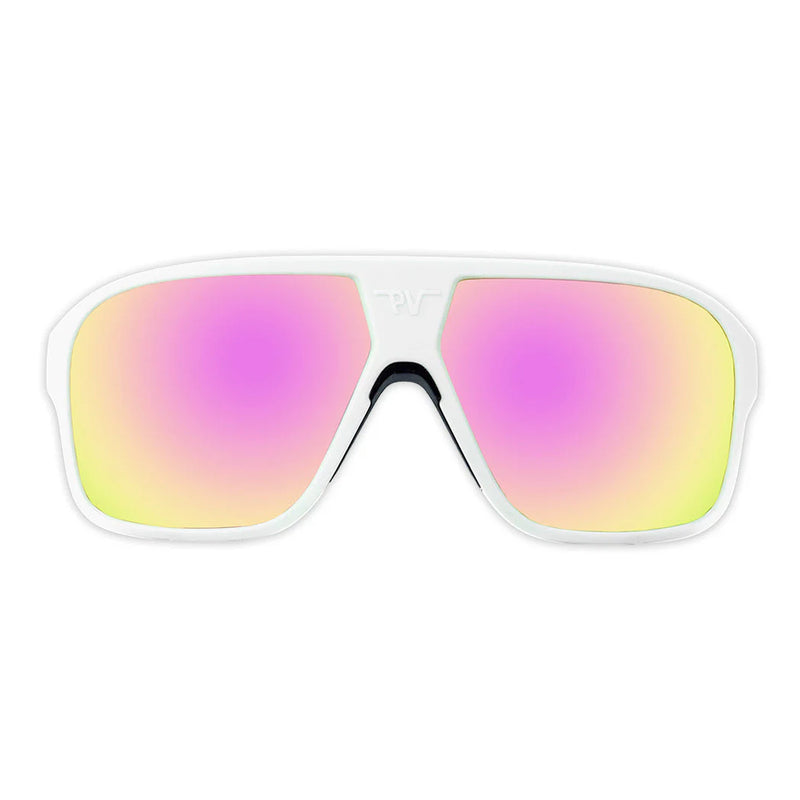/ Pink | full_frontal.JPG | Front view of The Miami Nights Flight Optics with pink lens on white background