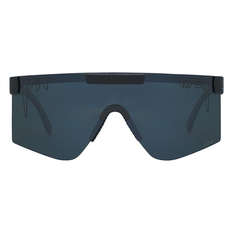 HDPV Polarized Mirror / Wide | full_frontal.JPG | Front view of The Blacking Out Original 2.0 in wide fit with hdpv polarized mirror lens on white background