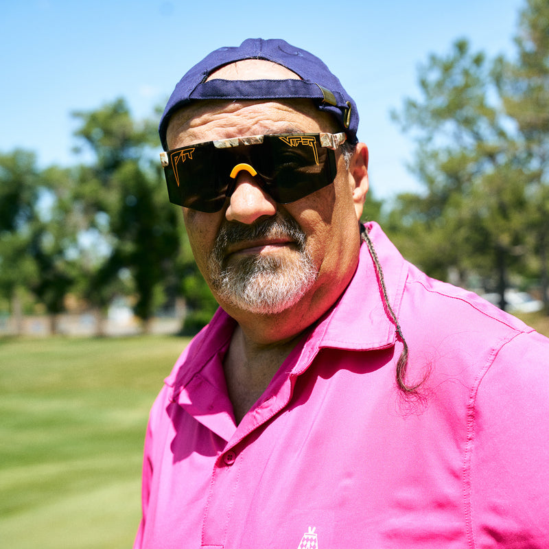 Person wearing The Actualbush Original 2.0 with BALL-ISTIC™ Smoke lens