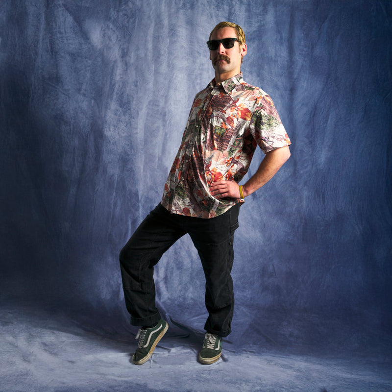 | photo_of_person_2.JPG | The Actualbush Tear Away Shirt, lightweight button down t-shirt from Pit Viper