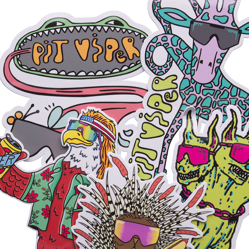 | all_of_em.JPG | The Party Animal Sticker Pack from Pit Viper