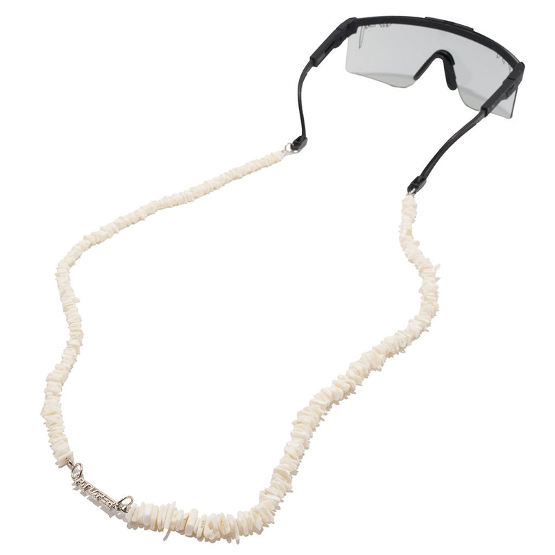| side_view.JPG | The Puka Shell RIG, beaded shell sunglass retainer strap from Pit Viper