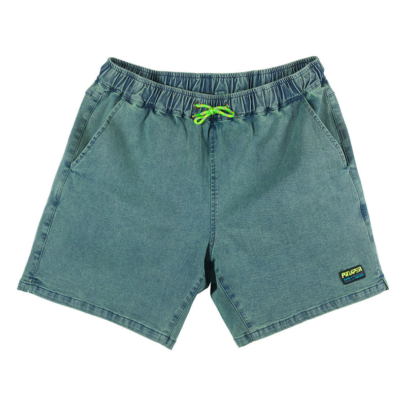 | full_frontal.JPG | Rec Center Sport Denim Court Short, stretchy, athletic denim shorts from Pit Viper