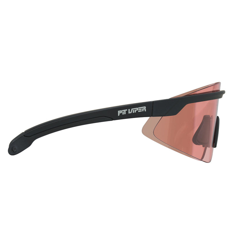 Angled view of The Exec Skysurfer with photochromic rose lens on white background