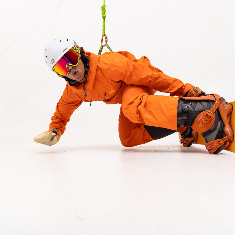 Pink-Purple / Small | Red_light.JPG | Person snowboarding wearing the Carnivore French Fry Goggles from Pit Viper Sunglasses