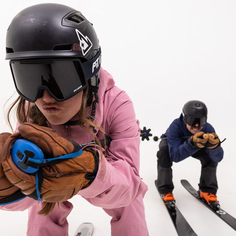 Smoke / Small | he_said.JPG | Two people skiing wearing the French Fry Goggles from Pit Viper Sunglasses