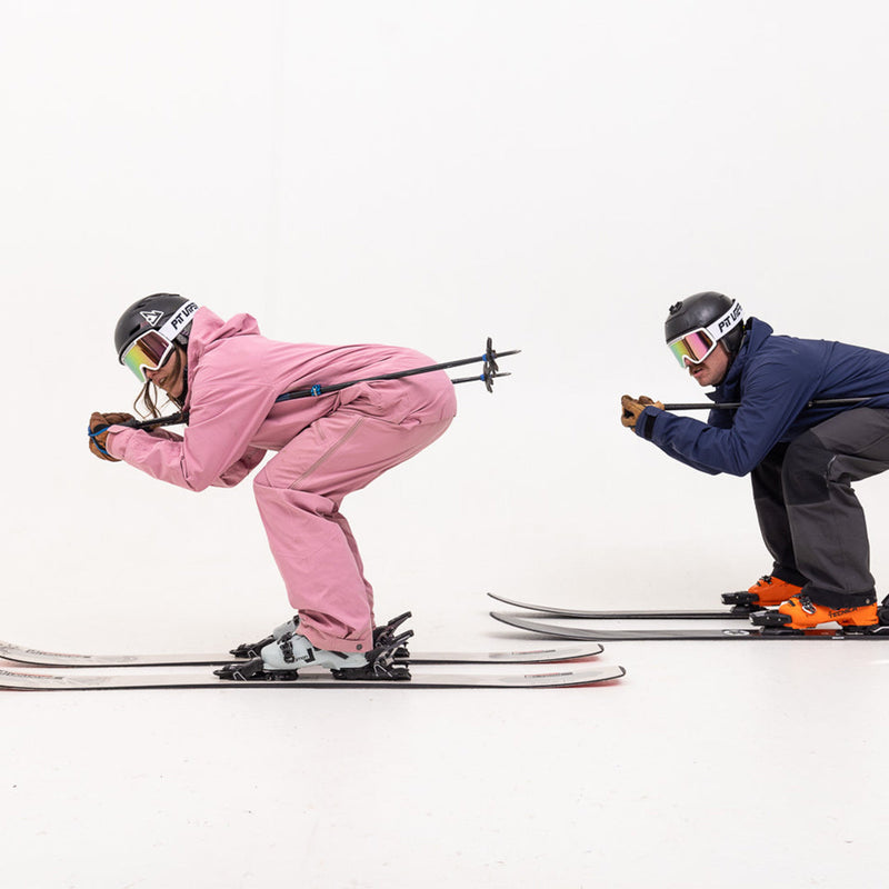 Smoke / Small | organize_image_files.JPG | Two people skiing wearing the French Fry Goggles from Pit Viper Sunglasses