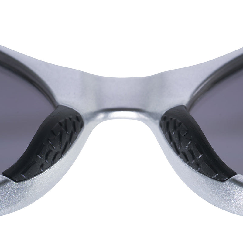 / Z87+ Silver | gotcha_nose.JPG| The Spine Tingler Slammer, safety rated round sunglasses from Pit Viper